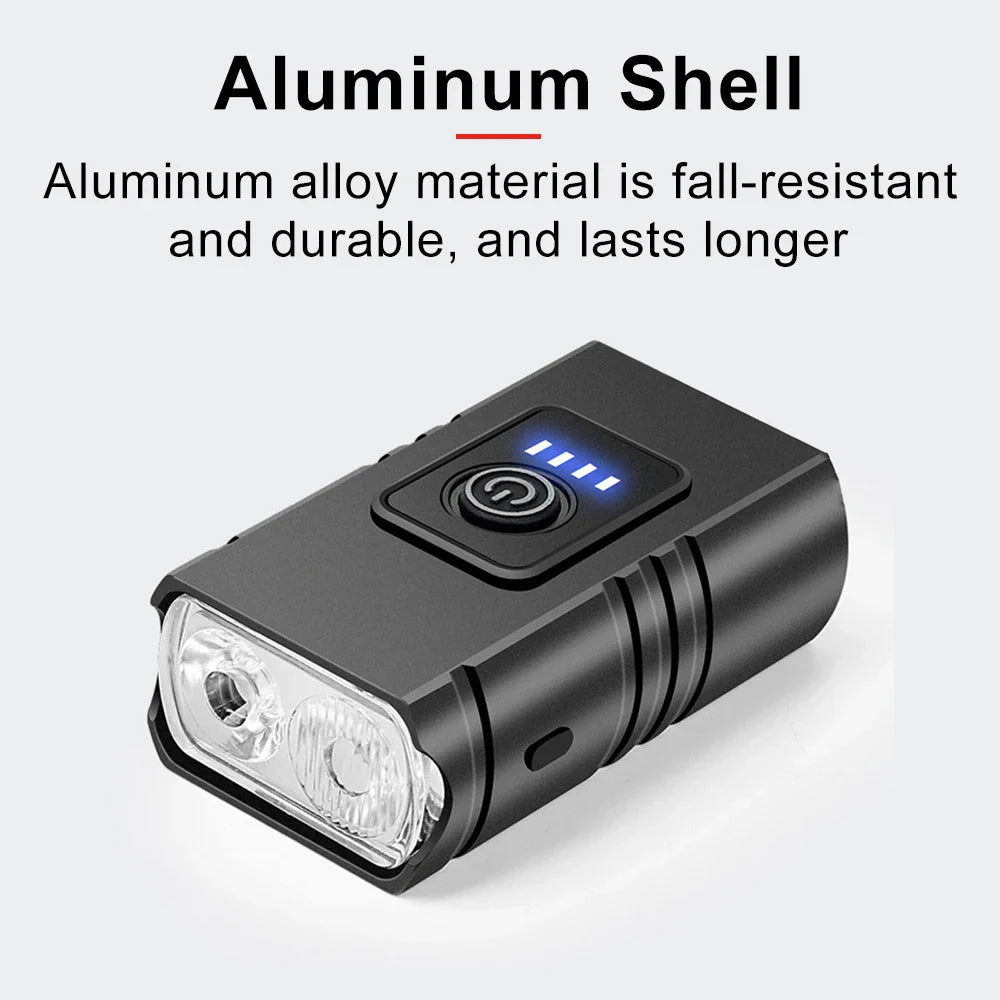 USB Rechargeable Bicycle Light Set - 1500 Lumens LED Headlight and Rear Light with 6 Modes for Night Riding Safety-4
