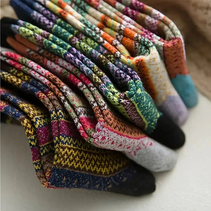 Cozy Women's Wool Socks 5 Pack Warm Winter Set