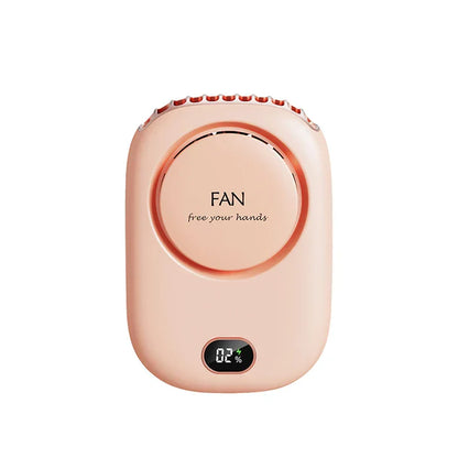Portable Mini Turbo Fan with LED Display & Rechargeable Battery