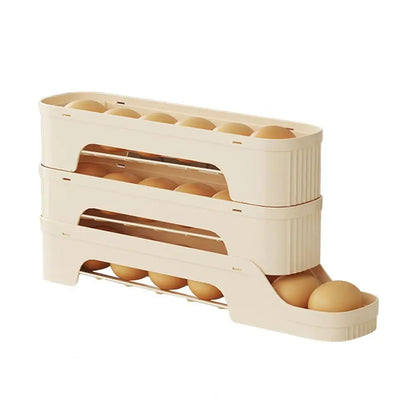 Compact 4-Tier Clear Egg Storage Container