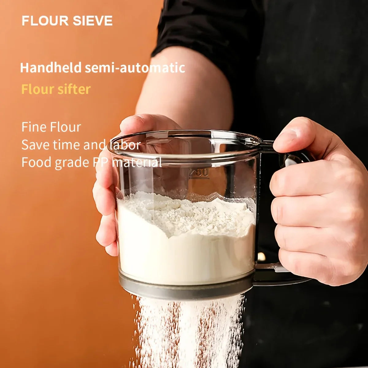 Easy Use Double Mesh Flour Sifter Set of 2
