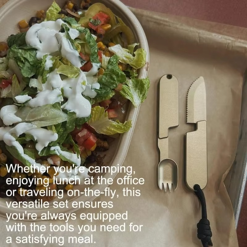 Portable 2-in-1 Travel Cutlery Set