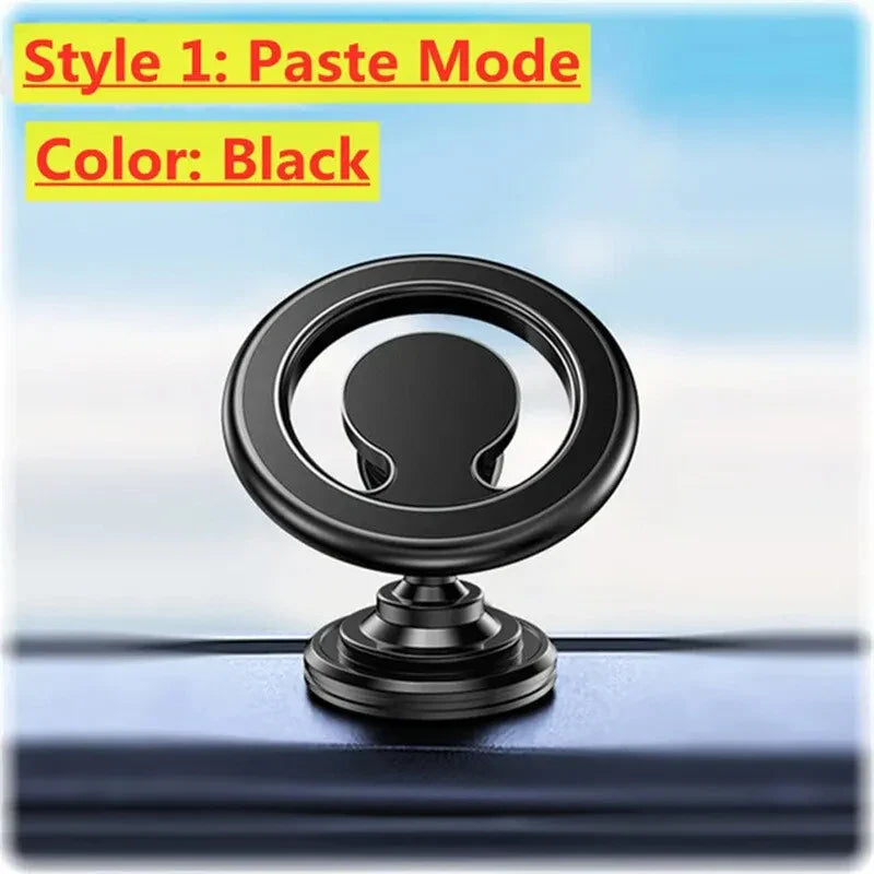 Magnetic Car Phone Mount with 360° Rotation and Strong Grip