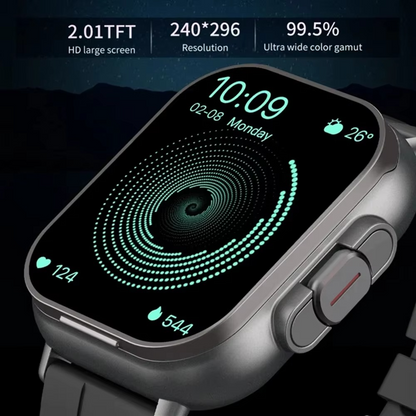 Compact Smart Watch with Bluetooth and Fitness Tracking