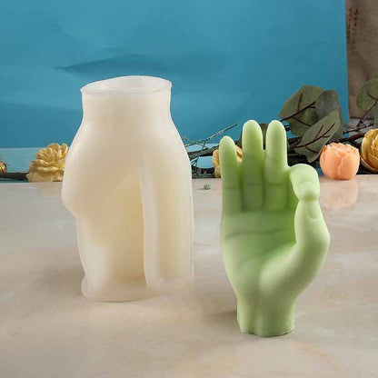 Unique Finger Gesture Artistic Wax Candle Molds