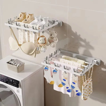Compact Folding Wall Dryer & Towel Rack
