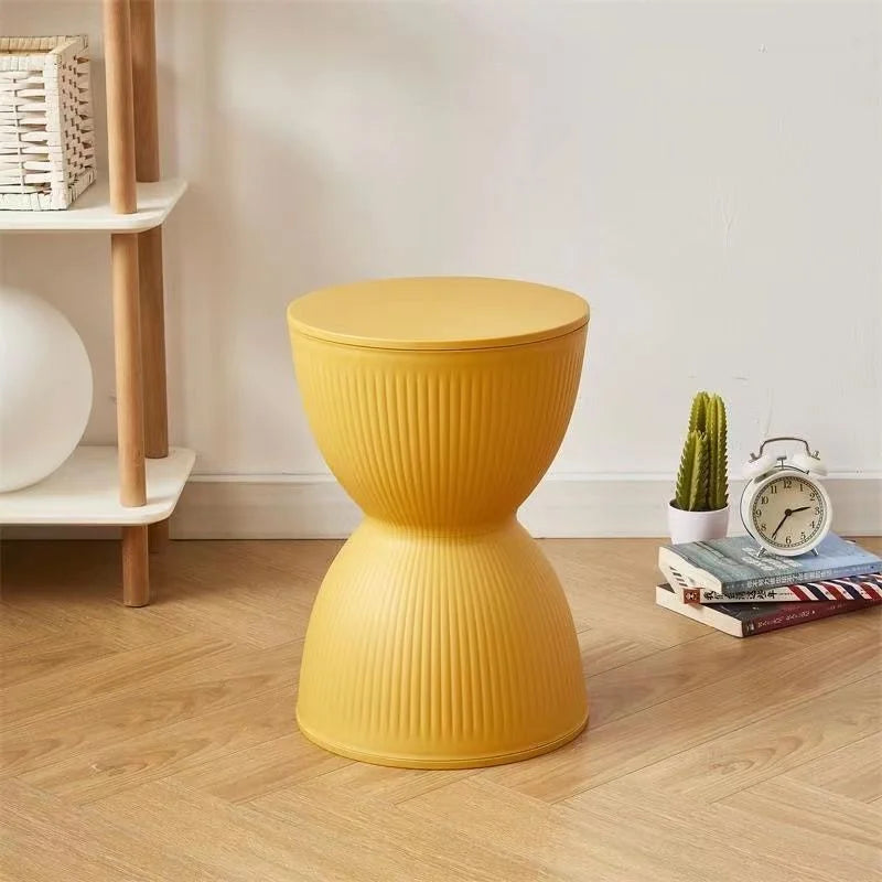 Modern Plastic Coffee Table with Sleek Hourglass Shape