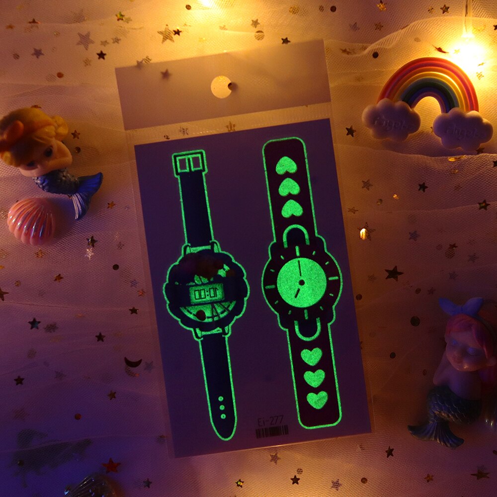 Glowing Temporary Tattoo Watch Skin