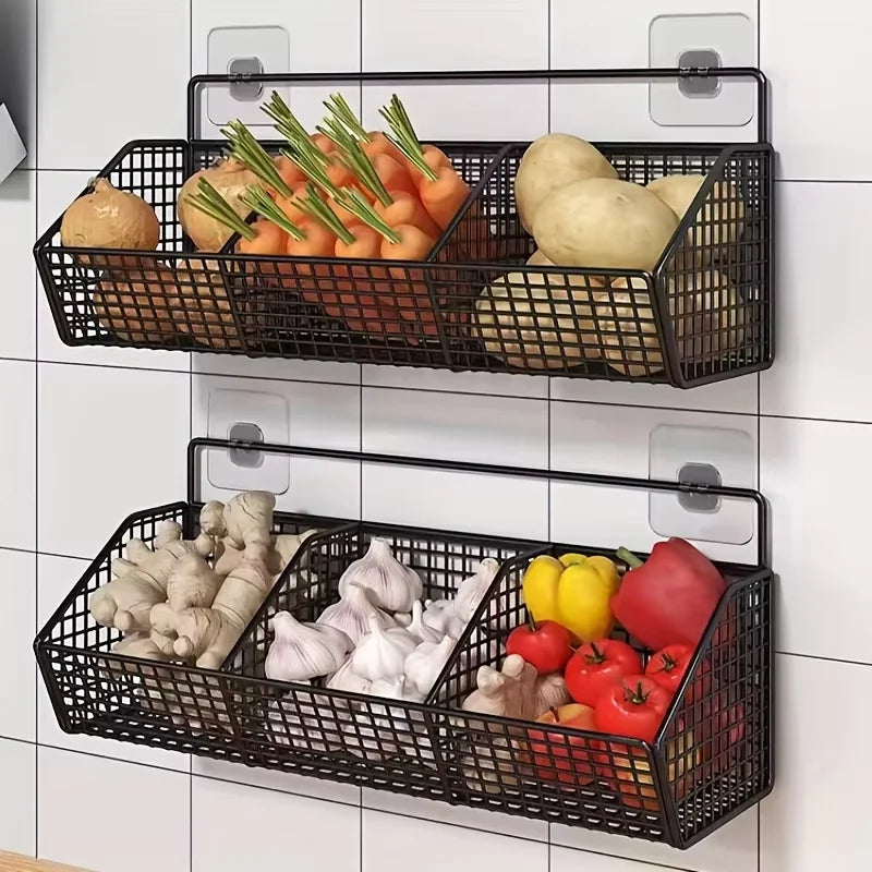Space Saving 3 Tier Kitchen Storage Rack - Black