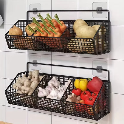Space Saving 3 Tier Kitchen Storage Rack - Black