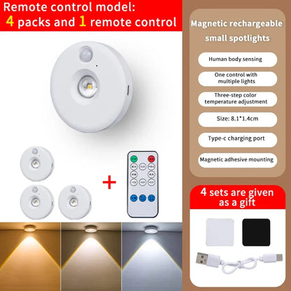 Motion Activated LED Night Light, Dimmable Battery Lamp