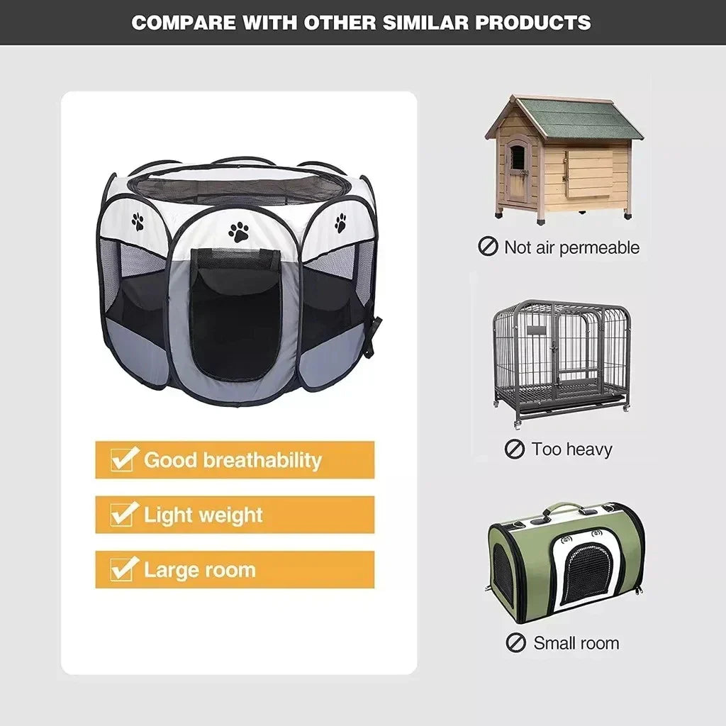 Collapsible Pet Play Tent Outdoor Cat House
