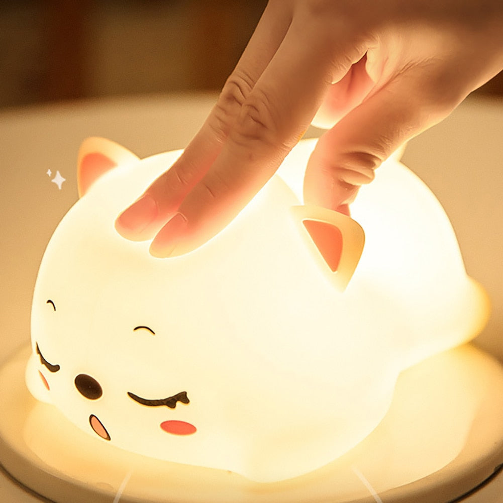 Mini Cute Kitty Night Light Lamp
