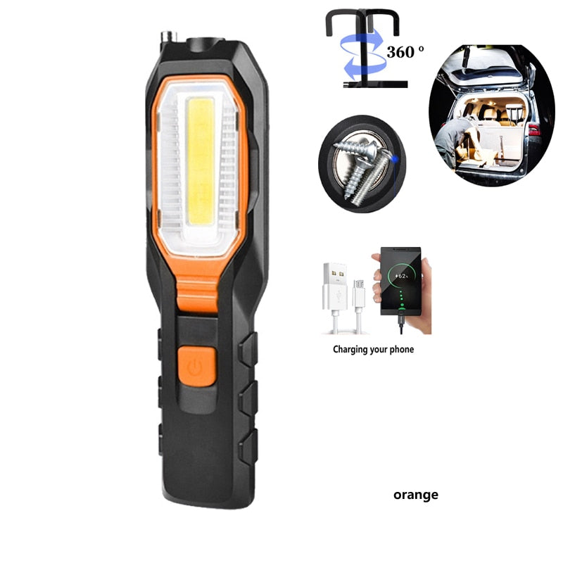 Portable Rechargeable LED Camping Flashlight Power Bank