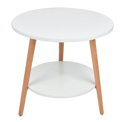Compact 2 Tier Side Table with Storage for Living Room
