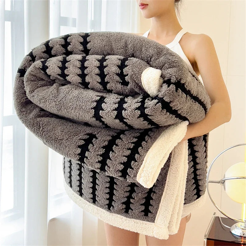 Plush Soft Blanket with Velvet and Flannel
