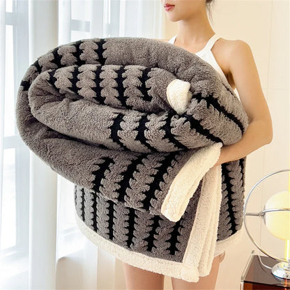 Plush Soft Blanket with Velvet and Flannel