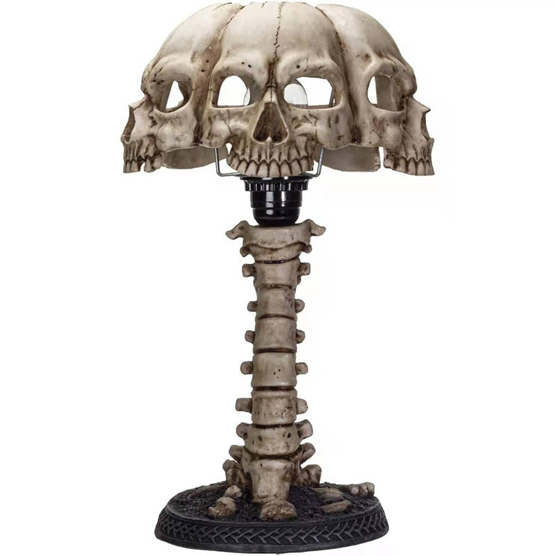 Dark Decorative Skull Desk Lamp