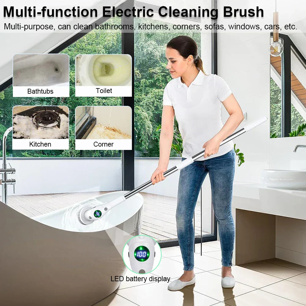 Powerful 8-in-1 Cordless Cleaning Brush Set