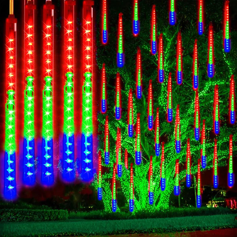 Variant image for Luxury LED Water Drop Outdoor Lights – Waterproof Enchanting Meteor Shower Effect for Garden and Indoor Decor-5