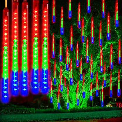 Variant image for Luxury LED Water Drop Outdoor Lights – Waterproof Enchanting Meteor Shower Effect for Garden and Indoor Decor-5