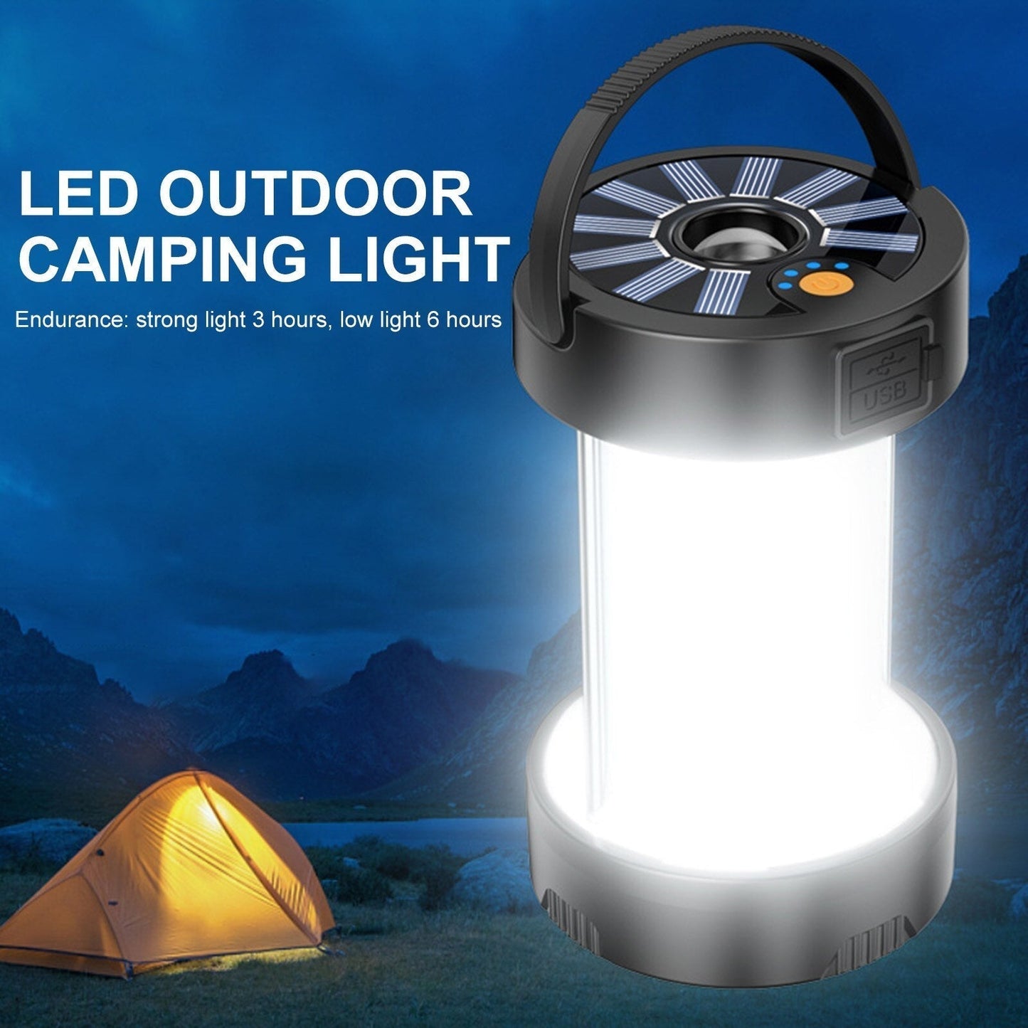 Portable Rechargeable Outdoor Camping Lantern Light