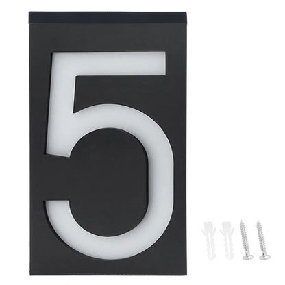 Bright Solar Powered House Number Lamp
