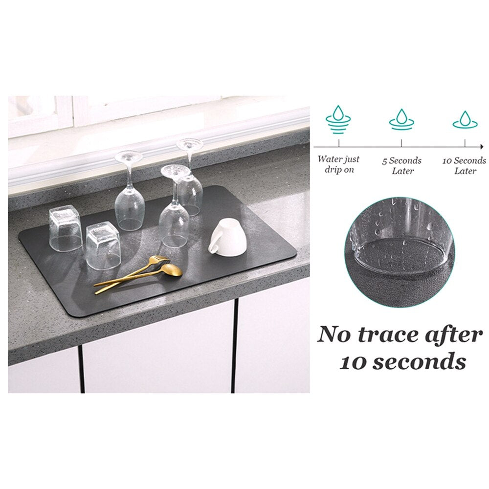 Big Microfiber Kitchen Drying Mat