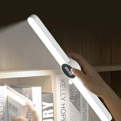 Compact LED Desk Lamp with Clock and USB Port