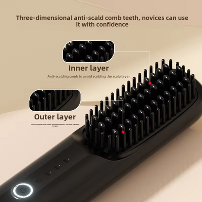 Fesara | Cordless Ceramic Hair Straightener Comb