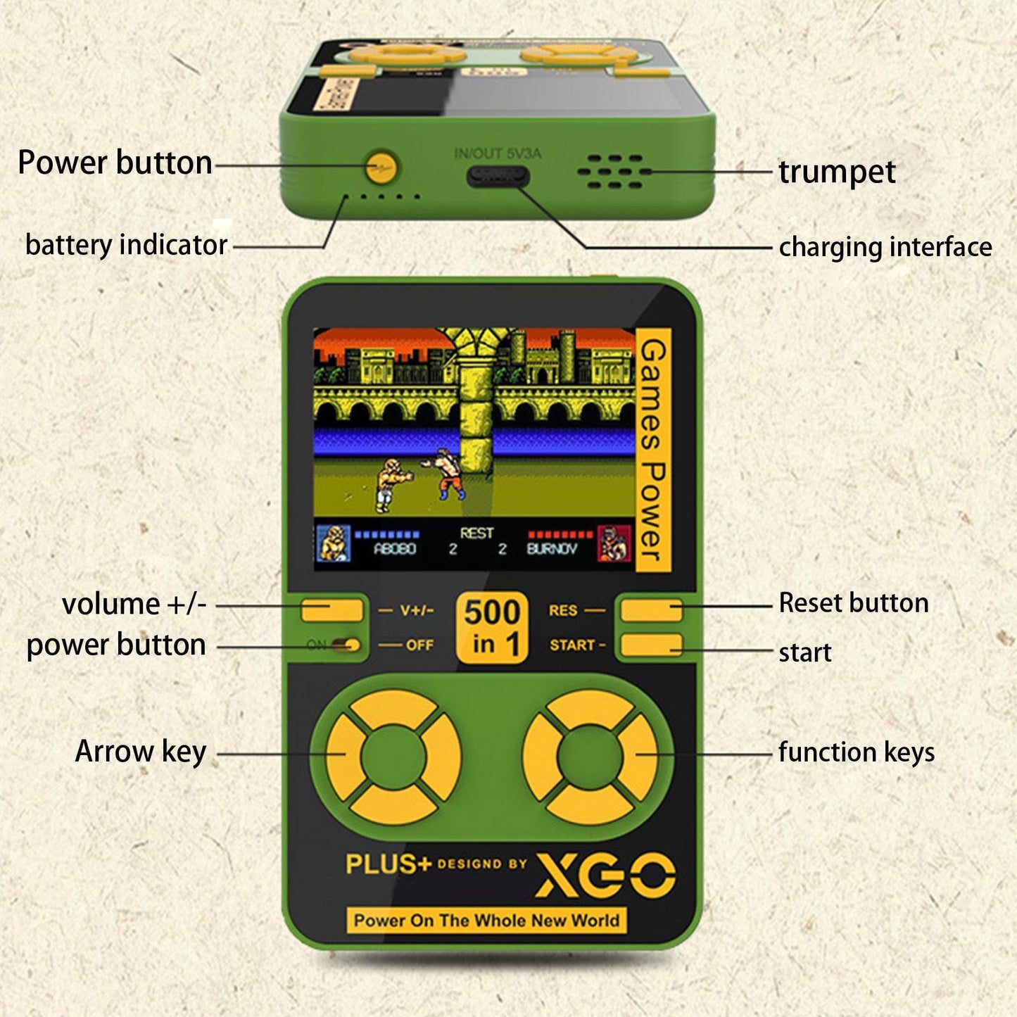Compact Retro Style Portable Power Bank