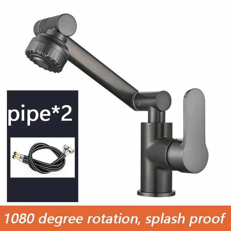 Stylish Bathroom Sink Faucet with Hot Cold Mixer