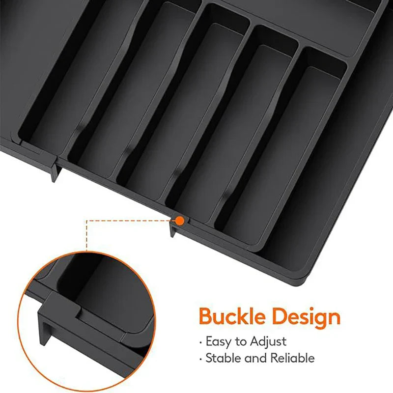 Expandable Kitchen Cutlery Tray Organizer
