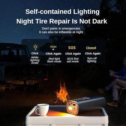 Portable Digital Air Compressor Pump 150PSI LED Light