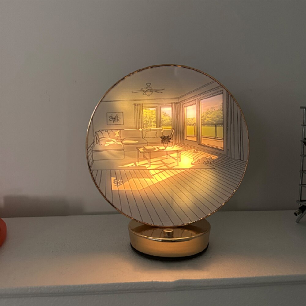 Unique Hand Painted Globe Table Lamp