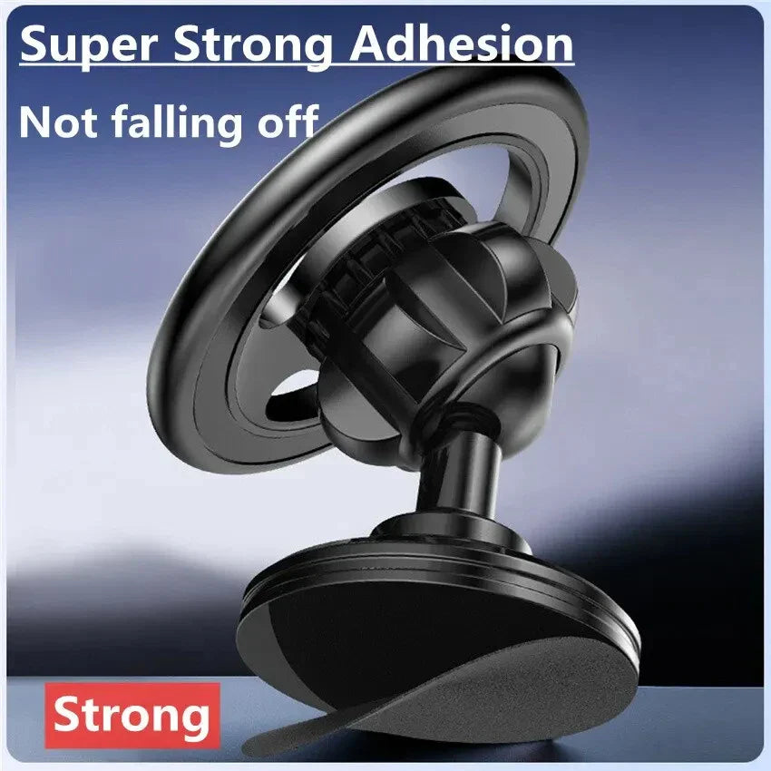 Magnetic Car Phone Mount with 360° Rotation and Strong Grip