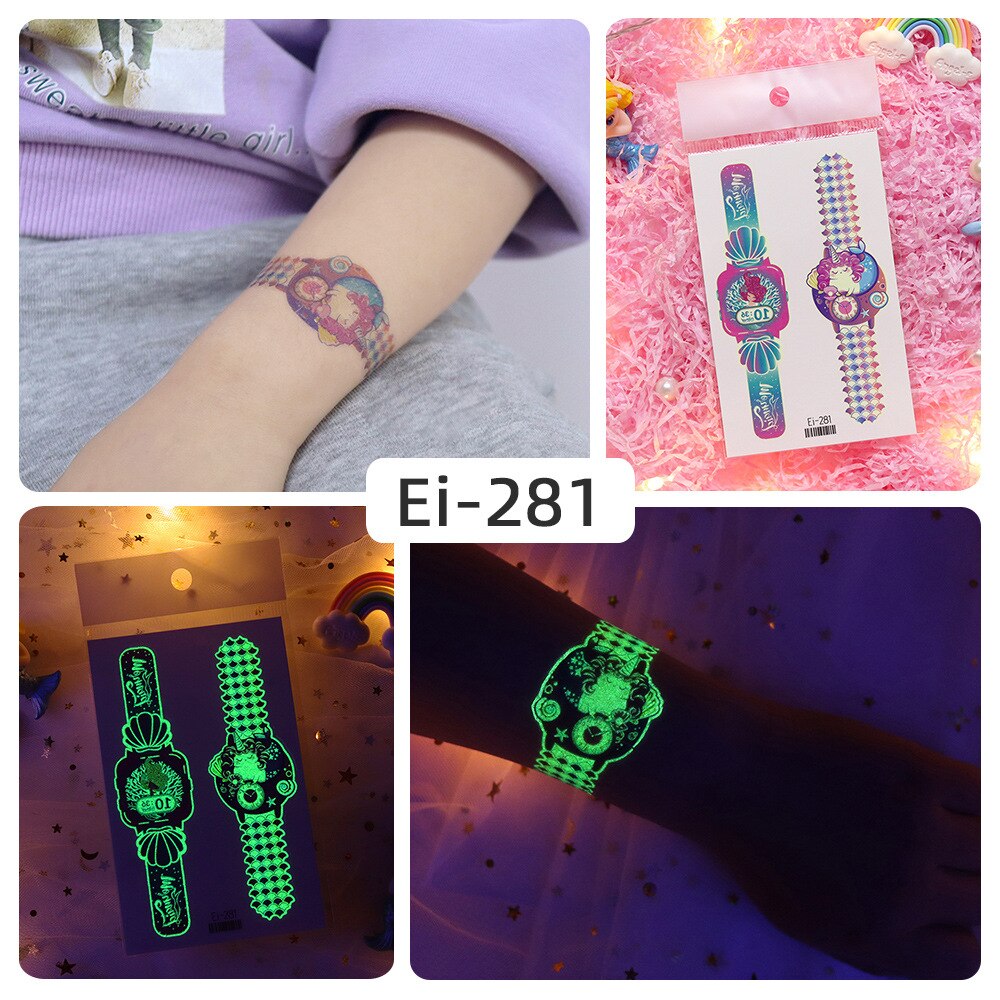 Glowing Temporary Tattoo Watch Skin
