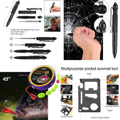 Ultimate 24-Piece Outdoor Survival Emergency Kit