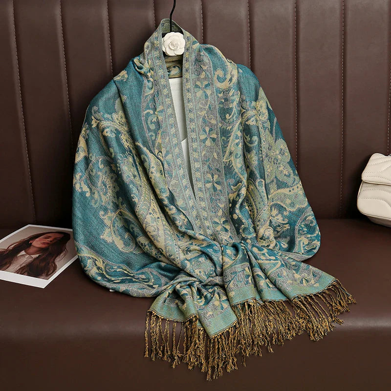 Soft Women's Cashmere Scarf Luxury Warm Print