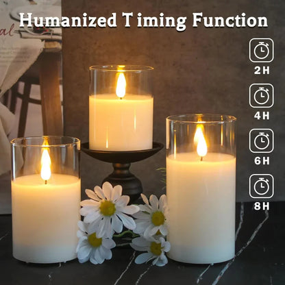 Warm LED Candle Set with Remote and Timer