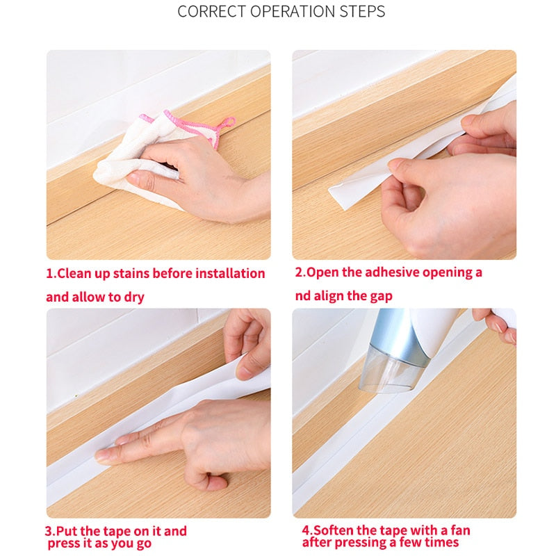 Easy Fit Waterproof Bathroom Sealant Tape Strip