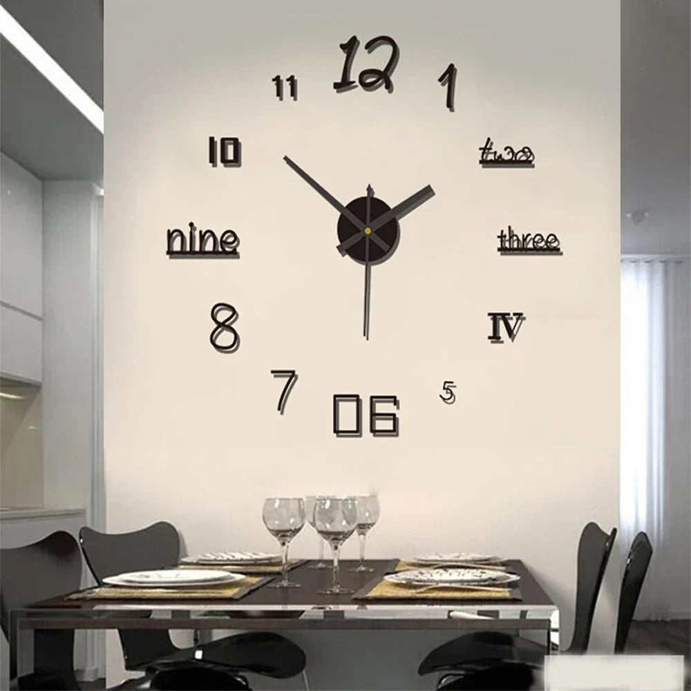 Quiet Large Wall Clock Classic Home Decor