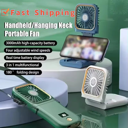 Portable Rechargeable 4-Speed Mini Desk Fan