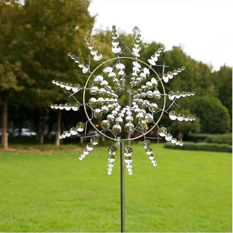 Colorful Solar Windmill Garden Spinner Ornament