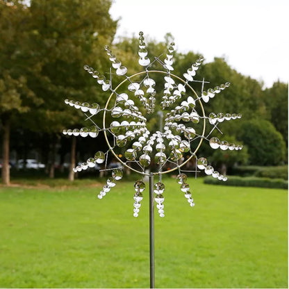 Colorful Solar Windmill Garden Spinner Ornament