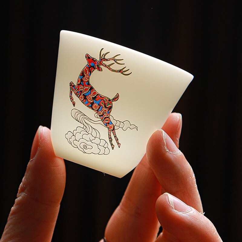Rustic Woodland Deer Porcelain Tea Set