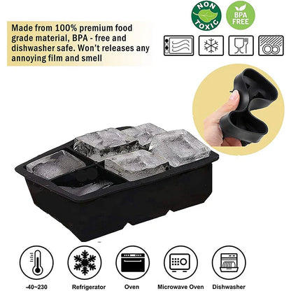 Large Silicone Ice Cube Tray, BPA-Free & Easy Release