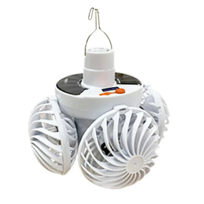 Compact Solar Powered Camping Light with Fan