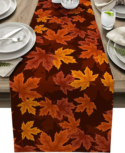 Natural Linen Fall Table Runner - Fesara