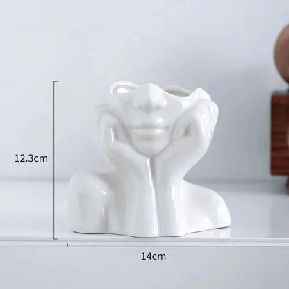 Modern Face Vase - Elegant Home Decor Accent